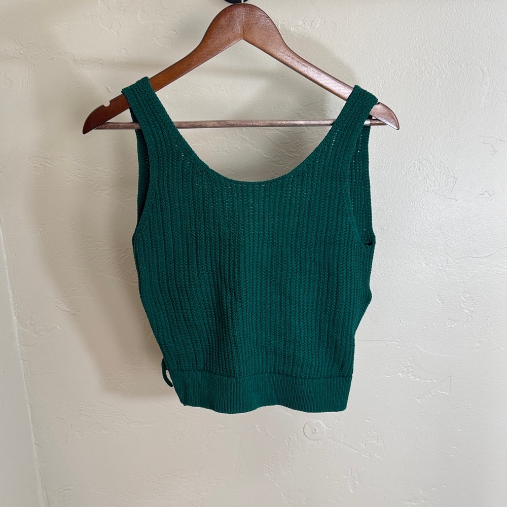 Vince Dark Green Knit Tank Top